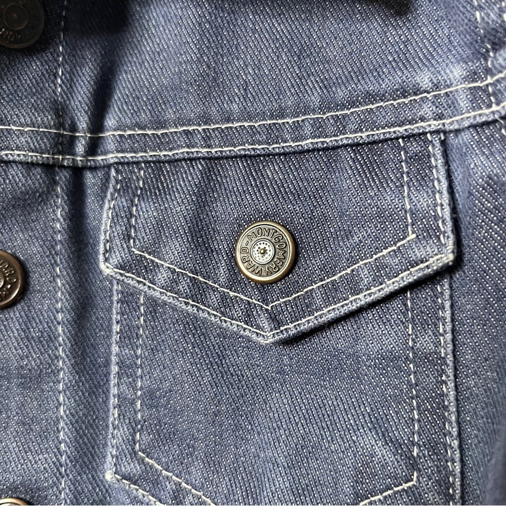 Vintage Montgomery Ward Kids/Toddler Denim Trucker Jacket Jean Jacket Size 3 - Picture 3 of 7